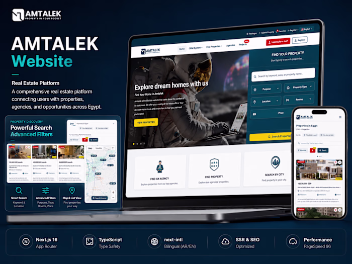 Amtalek: Multilingual Real Estate Platform