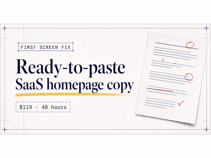 First Screen Fix: B2B SaaS Landing Page Concept
