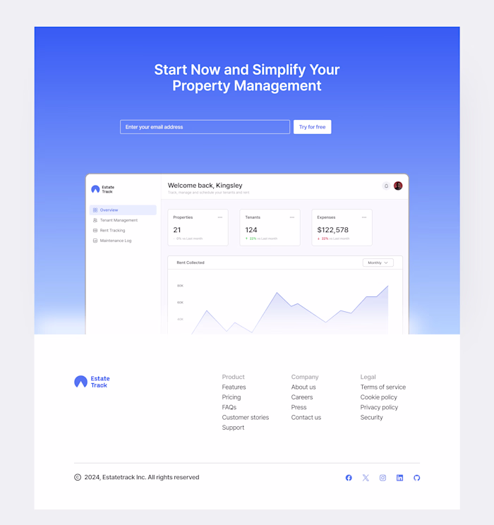 Property Management SaaS Solution UI Shots