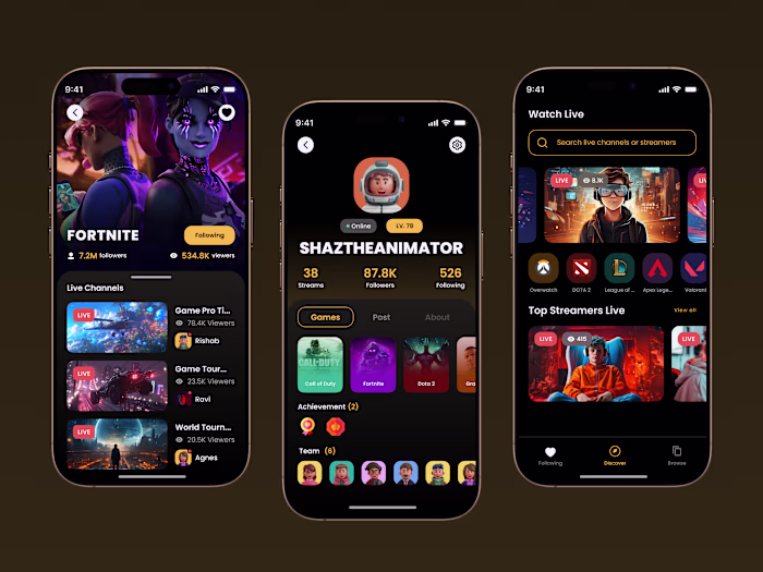 Livee - Game Streaming Mobile App