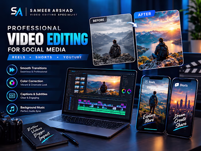 I provide professional video editing