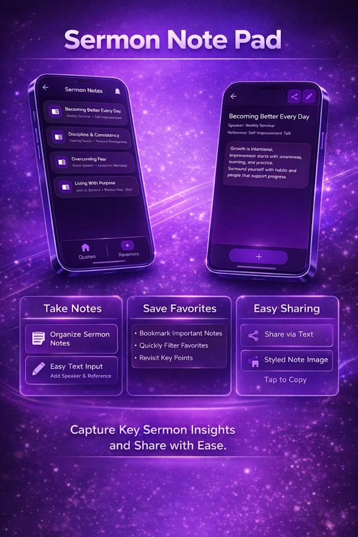 Built a sermon note-taking application
