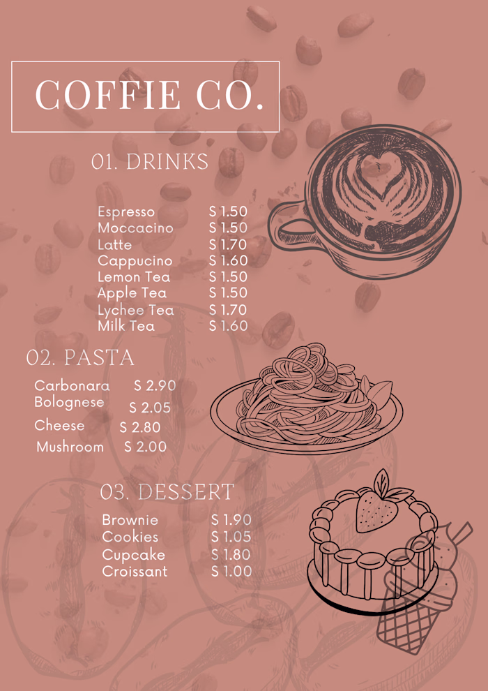 menu design for a modern