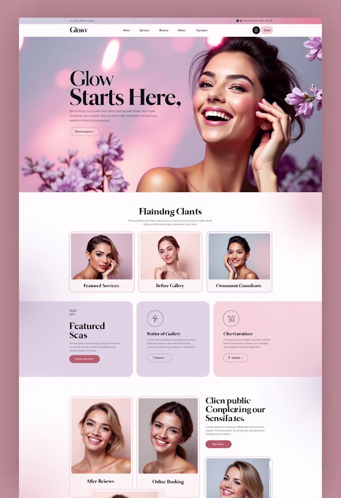 Luxury Spa Website Mockup –