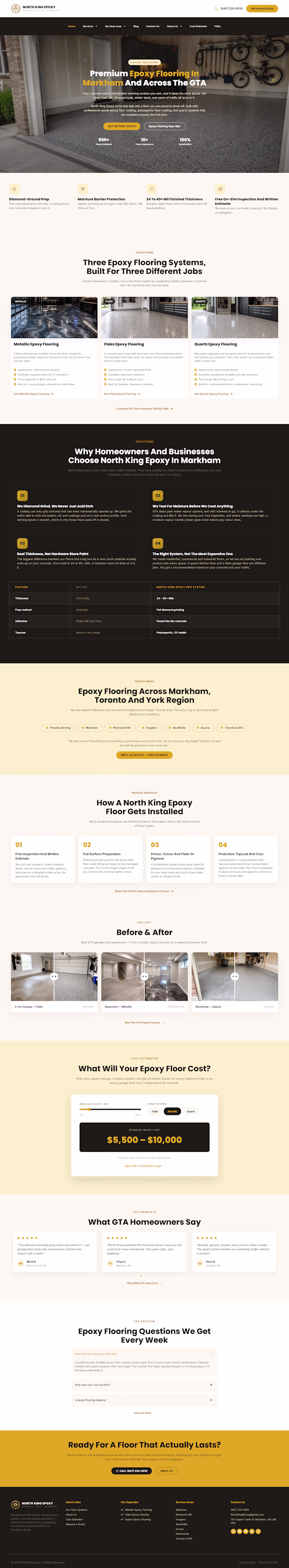 Developed North King Epoxy Website
