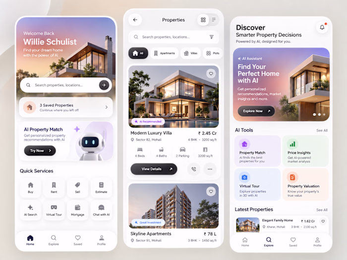 AI Property Mobile App UI/UX