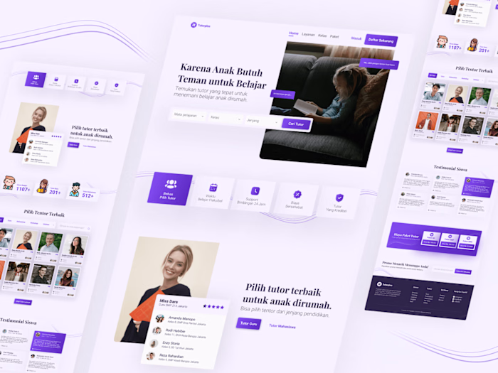 Landing Page Tutorplus - Education Web Company