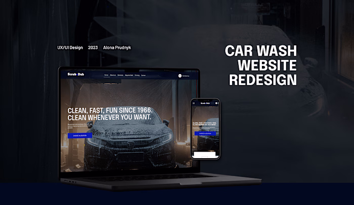Car wash website Redesign