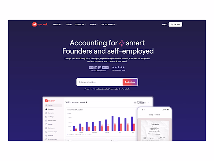 Sevdesk (Web Design + Development)