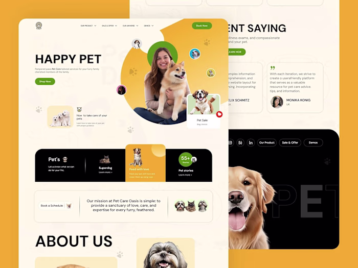 Pet Care Ecommerce Web Design