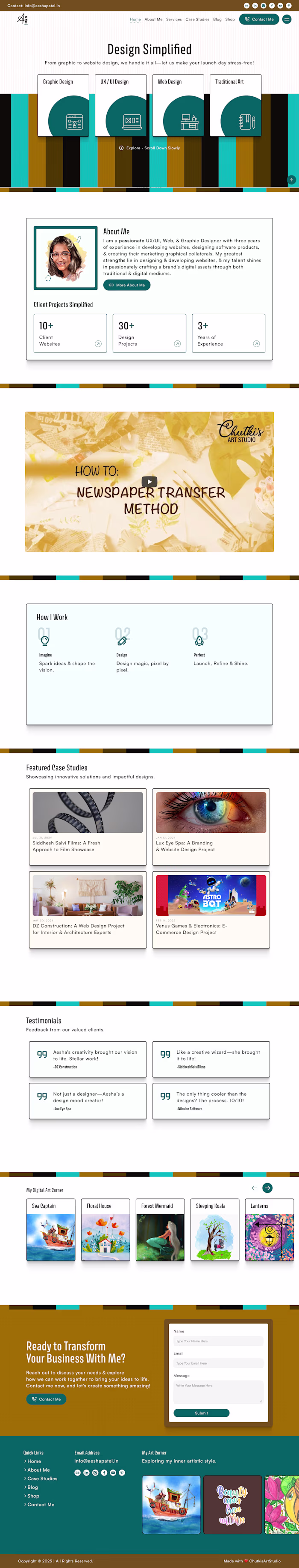 Aesha Patel UI Design