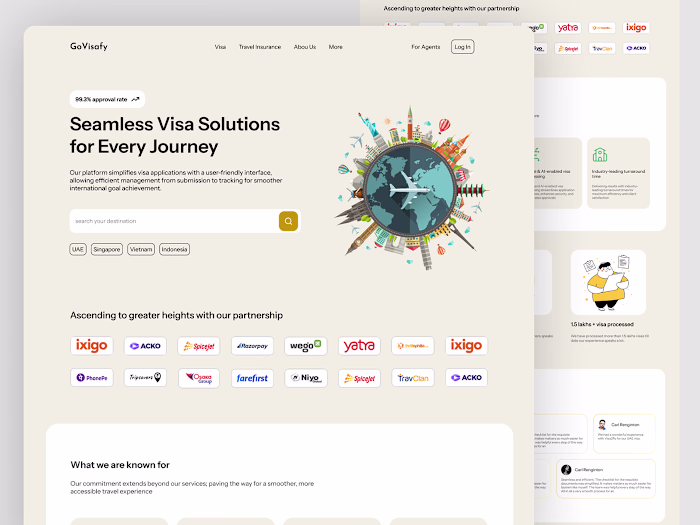 Saas website design - GoVisafy
