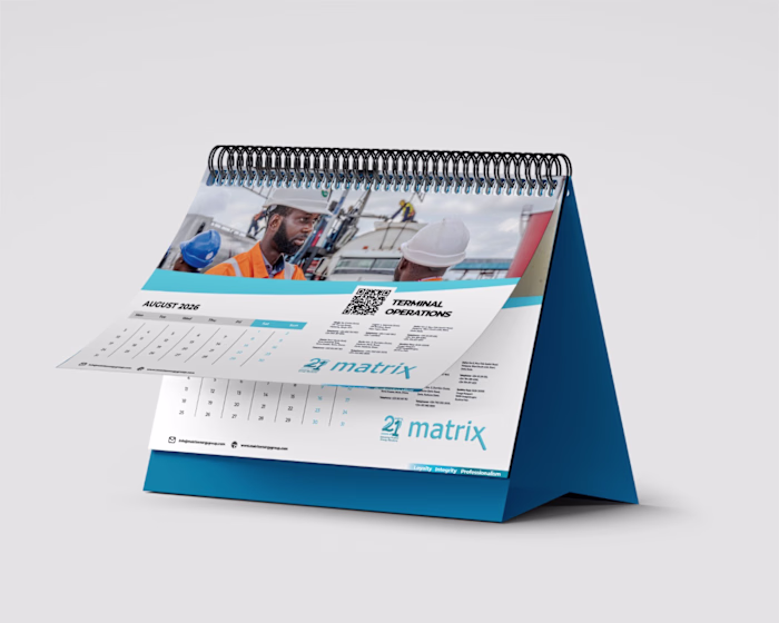Matrix Energy Group – Desk Calendar Design
