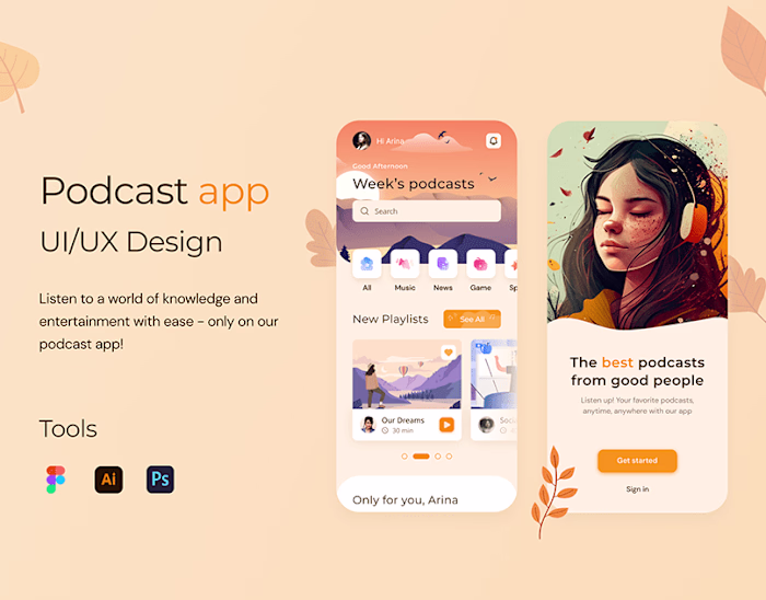 Podcast Mobile App UI/UX Design | Behance