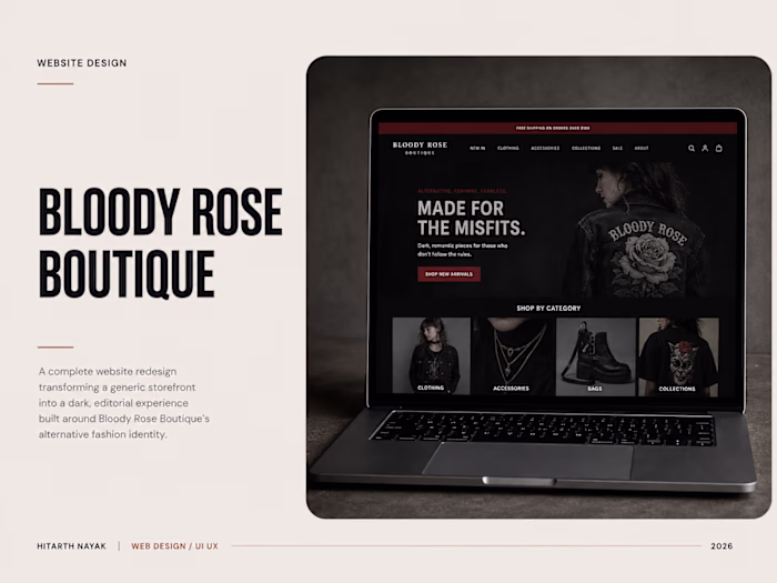Bloody Rose Boutique - Website
