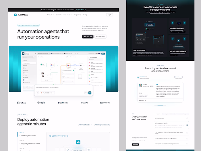 This AI automation landing page