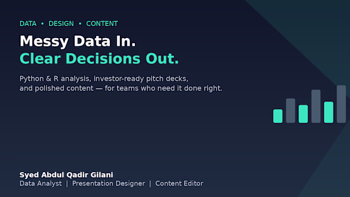 Messy Data In. Clearer Decisions