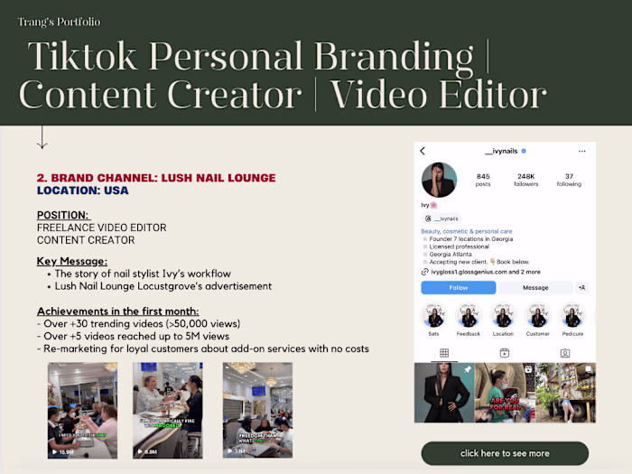 Tiktok / IG | Video Editor: Ivy Nails (248K FOLLOWERS)
