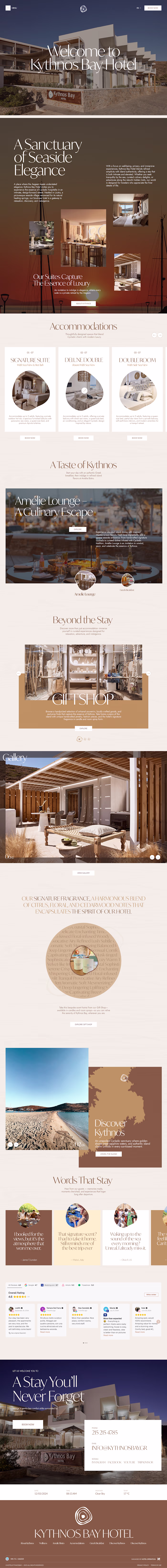 Hotel Kythnos Bay Website Design