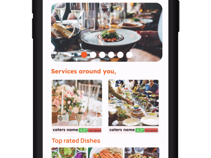 catering app design in IOS