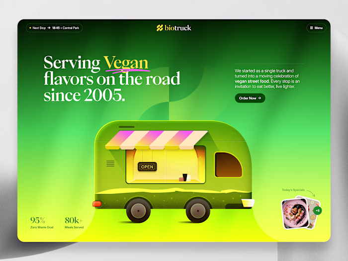 Vegan food truck fun header