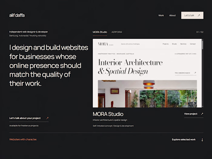Personal portfolio website showcasing my