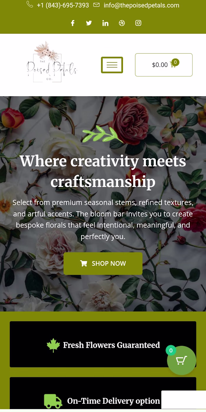 I designed a flower website