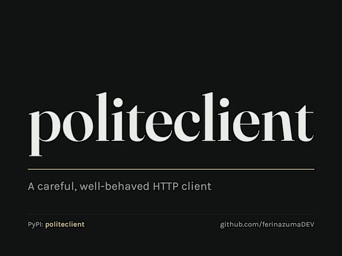 politeclient — a well-behaved HTTP client for Python