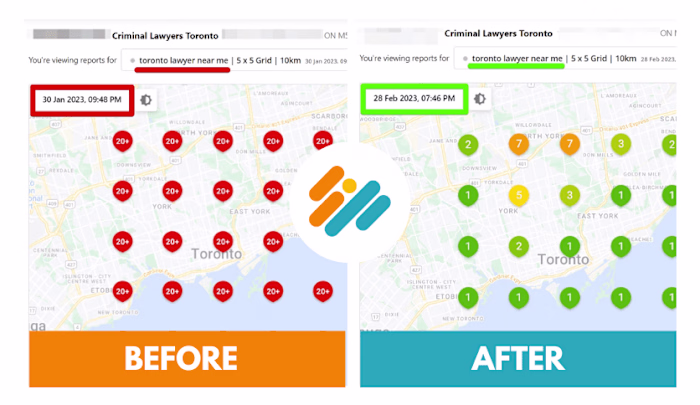 Local SEO Proof - Criminal Lawyer Based in Toronto, Canada