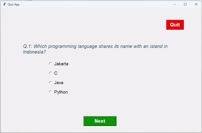 Interactive Quiz — Python App & Web Adaptation