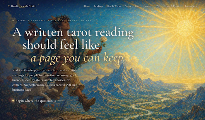 Tarot Brand Site + Checkout
