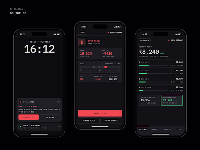 EV Station Partner Dashboard Design