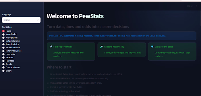PewStats is a custom football
