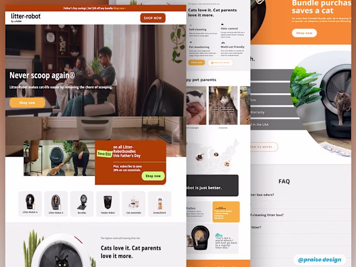 A landing page built on replo