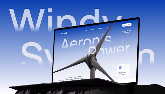 Aeronis: UI/UX design. Landing page. Industrial website.