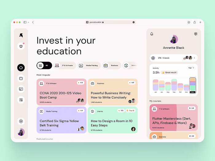 Online education - Web design Take a look at new the design ...