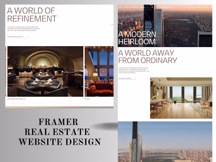 Elevating Real Estate Experience - Framer Website Design