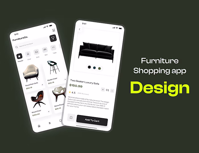 Luxury Furniture App Design | UI/UX Design