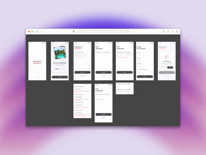 Onboarding Flow- Hotel Booking Application