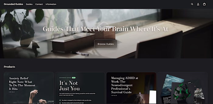 Grounded Guides — Shopify Brand Build