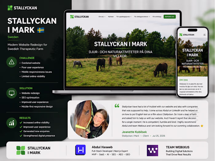 Stallyckan i Mark | Official Digital Partner | Team Webixus