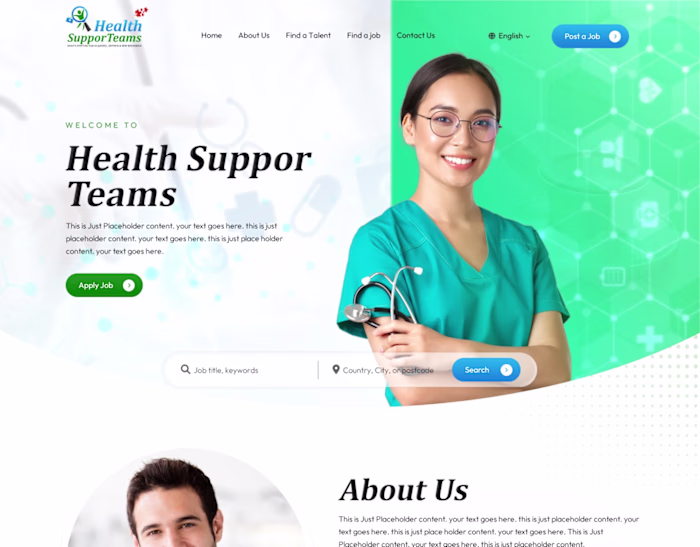 Health Support Web Design