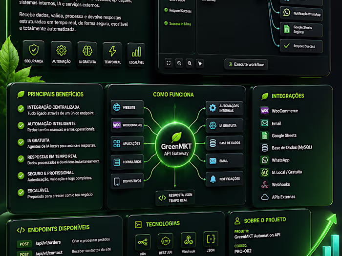 Automação n8n, IA e integrações de API
