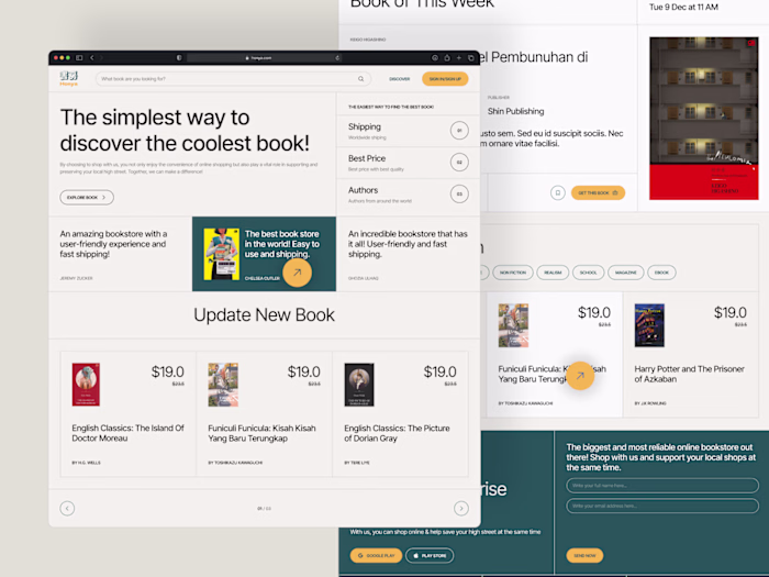 Bookstore E-commerce Website Design