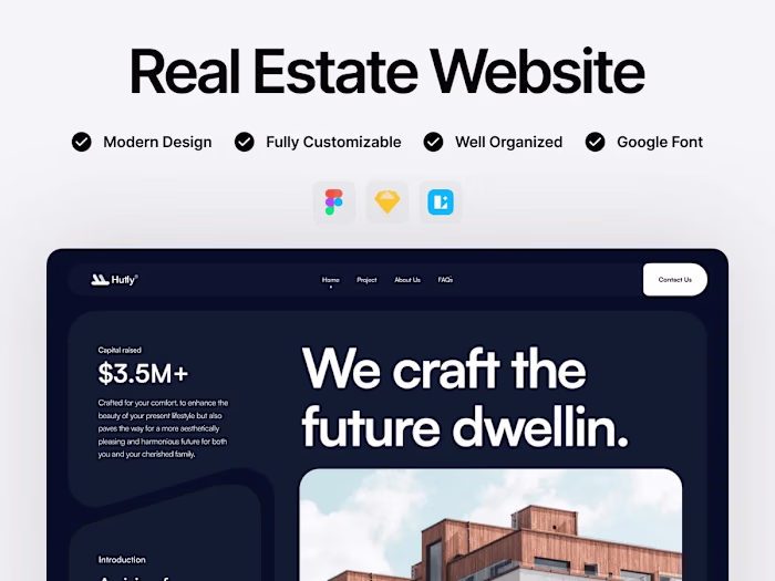 Real Estate: Free Desktop Website UI Kit for Figma