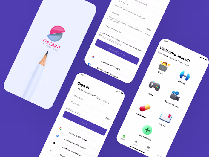 Habit Building App Interface