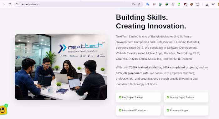 Company Website for NextTech Limited