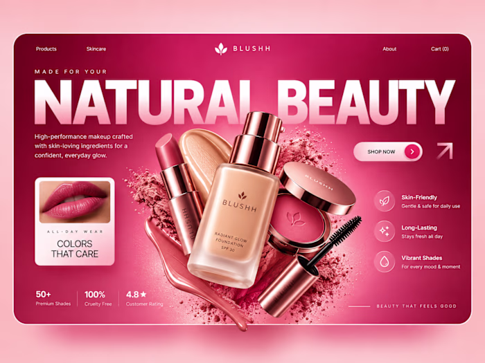 Premium Makeup Cosmetics Landing Page