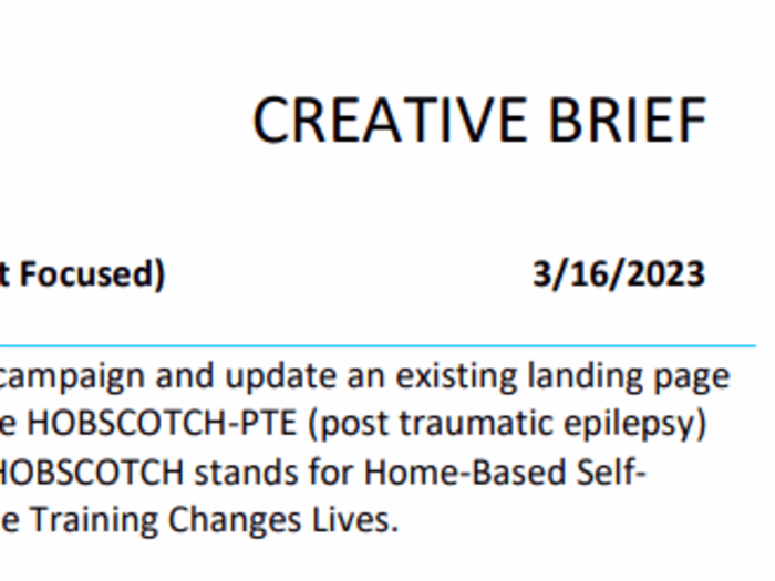 CREATIVE BRIEF