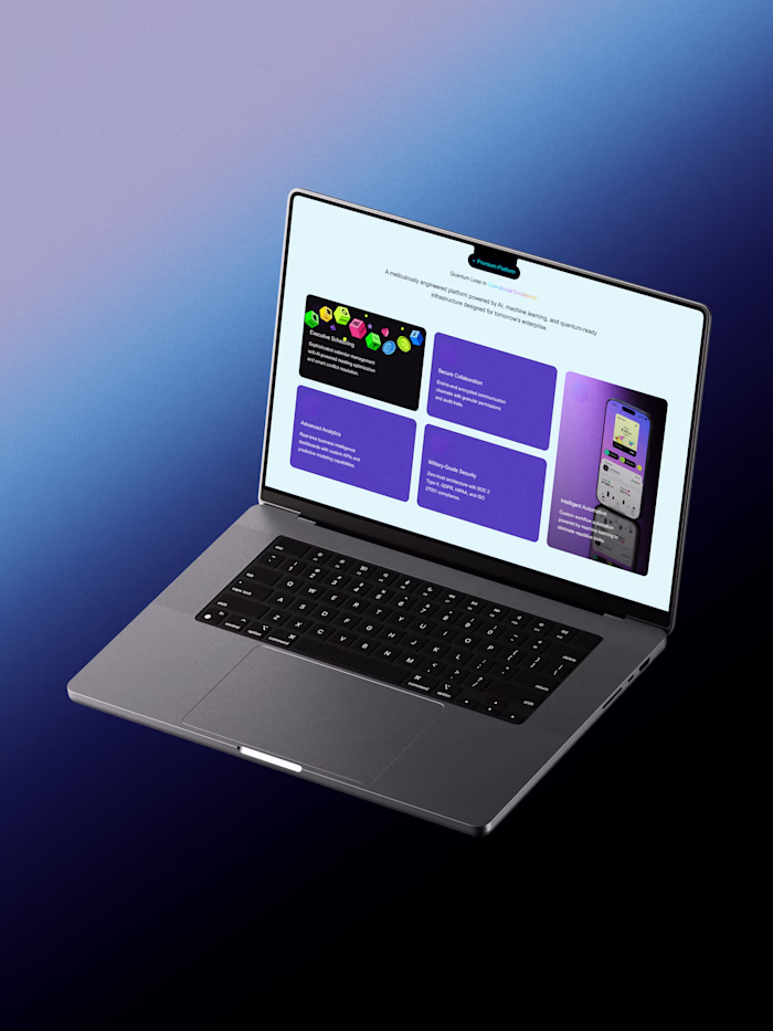 Enterprise AI Platform Landing Page Design